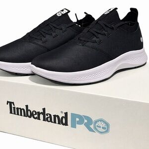 Timberland PRO Women’s Black Low-Profile Work Sneakers with White Midsole